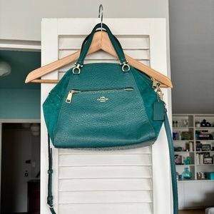 Coach Prairie Satchel - Pebble Leather and Suede combination